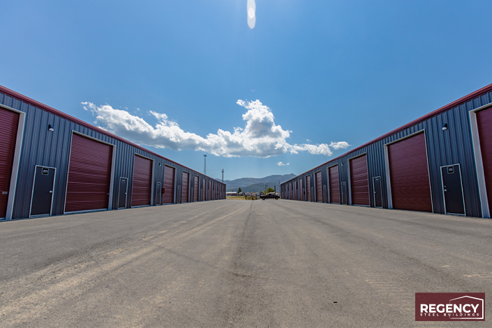 Four Prefabricated RV Storage Buildings in Post Falls, Idaho